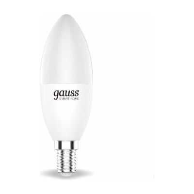 Умная Wi-fi лампочка GAUSS Smart Light RGBW E14 C37 5 Вт