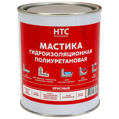 Мастика гидроизоляционная полиуретановая CEMMIX HTC 1 кг красный