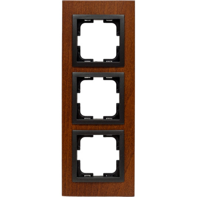 3-а рамка Mono Electric STYLE wood, орех