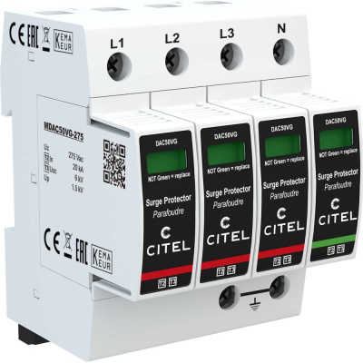 Устройство защиты от импульсных перенапряжений Citel DAC50VGS-31-275 821130244