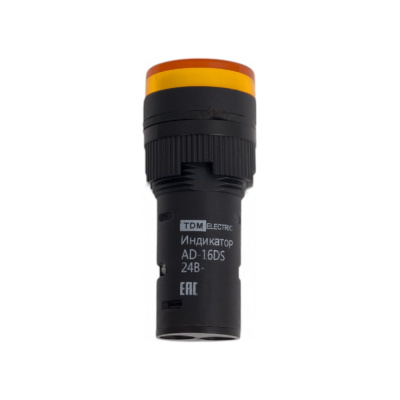 Лампа TDM ELECTRIC AD-16DS матрица, d16мм, желтый, 24В, AC/DC