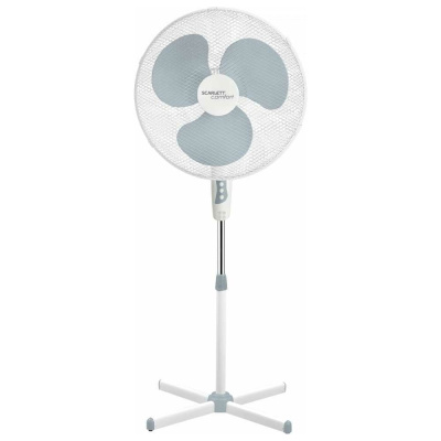 Напольный вентилятор Scarlett 16", серый SC-SF111B27 оснащён тремя скоростями работы