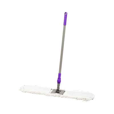 Швабра-рамка OfficeClean Professional, телеск. ручка из нерж. стали 125см, насадка МОП хлопок 80см
