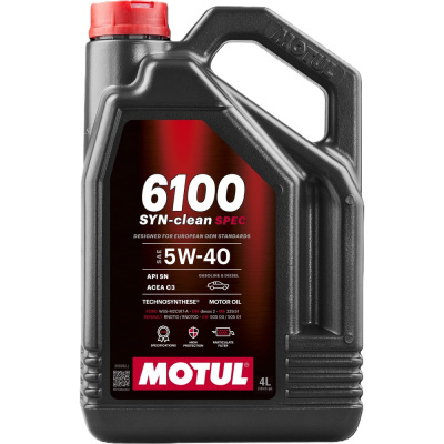 Масло моторное MOTUL 6100 SYN-CLEAN SPEC 5W40 4 л