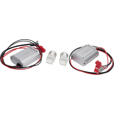 Автолампа с блокиратором ошибок PHILIPS WY21W LED AMBER CANbus 2шт+2шт 12V