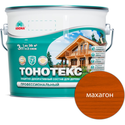Защитно-декоративный состав для дерева KRONA Тонотекс 66337504