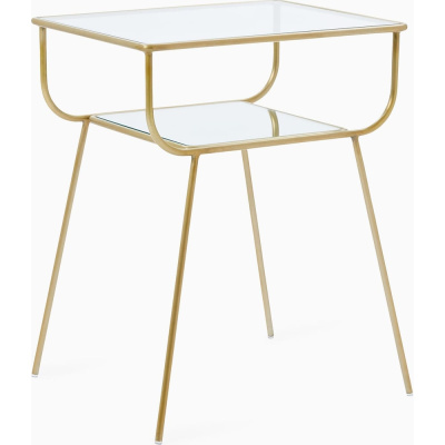 Столик круглый Maison de Plush Verre d'or золотое стекло