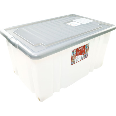 Ящик с крышкой Darel Plastic 56л. серый ЯФ0156