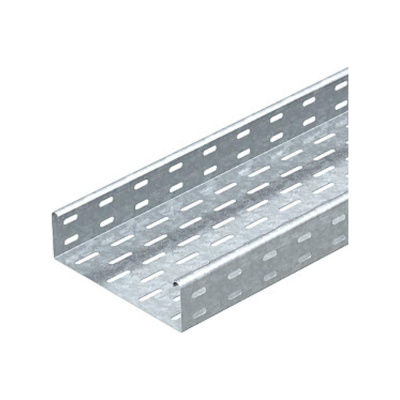 Лоток листовой кабельный OBO Bettermann MKS 610 FS, 60x100x3000 мм, S=1 мм, перфорированный, сталь, конвейерный цинк