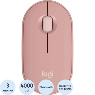 Мышь компьютерная Logitech беспров. Pebble 2 M350S розовый (910-007014)