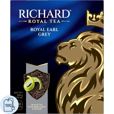 Чай Richard Royal Earl Grey черный, 100 пакетиков 13944