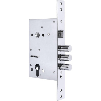 Корпус врезного замка Punto c защёлкой MDV30C-816 CP (V30/C) CP хром тех.уп.