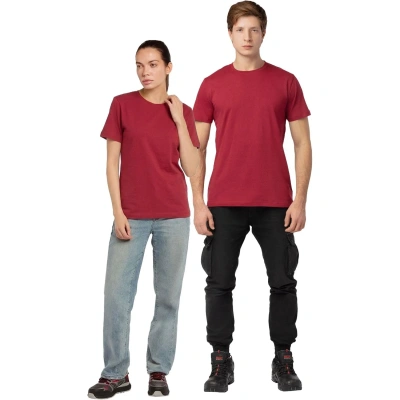 Футболка (160 г.) с кор.рукавом бордовый (L)