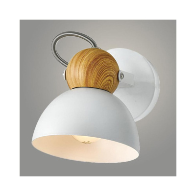 Спот Светиль 23390/1 WH+WOOD белый+дерево 1x40W E27 h135