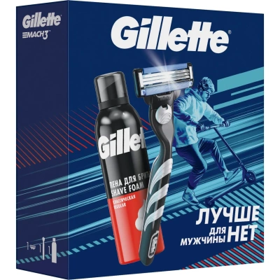 Подарочный набор бритва 1смен кас+GILLETTE Пена д/бритья Regular200мл
