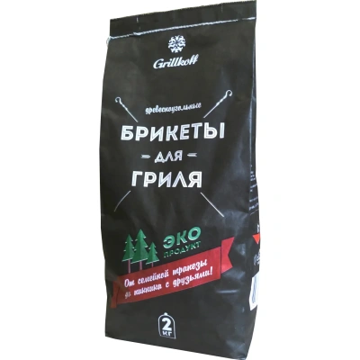 Брикет древесноугольный Grillkoff, 2 кг., 4
