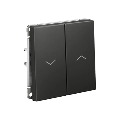 Выключатель для жалюзи 2-клавишный ArtGallery Systeme Electric 10 АХ механизм быстрозажимные клеммы Базальт