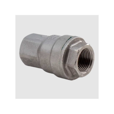 Обратный клапан муфтовый NEWKEY прямой, нержавеющая сталь AISI304 DN20 (3/4), (CF8), PN64 NK-CS20/4