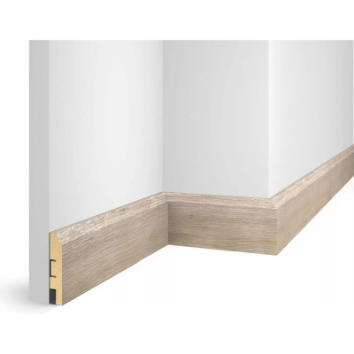 Плинтус COSCA DECOR WP07 экошпон, дуб Антик белый