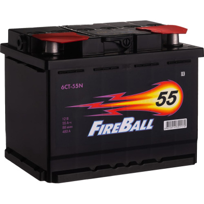 Аккумулятор FIRE BALL 6ст 55 N, 480 А CCA