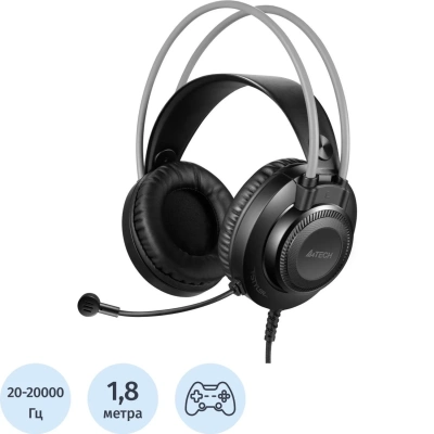 Гарнитура A4Tech Fstyler (FH200I GREY) серый 1.8м накладные