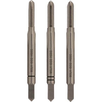 Метчик левый VOLKEL М 5 шаг 0.8мм комплект из 3-х шт. DIN352 HSS-G