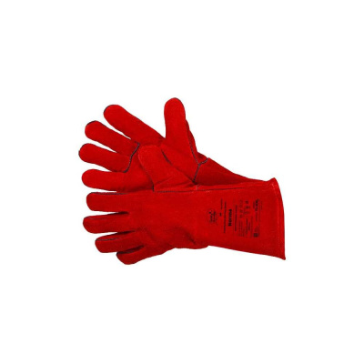 Краги спилковые GOLD MANIBUS Norma красные Cowsplit Leather Welding Gloves р.11 (XXL) 12/60