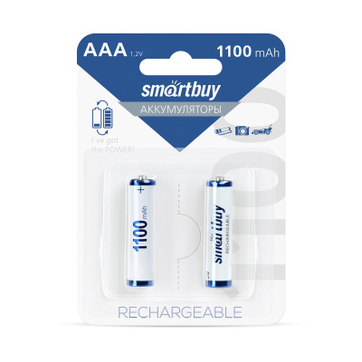 Аккумулятор Smartbuy AAA (HR03) 1100mAh 2BL