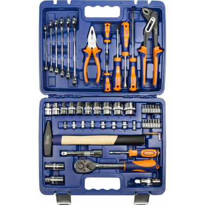Набор инструмента 1/2 Dr и 1/4 Dr 56 предметов HELFER