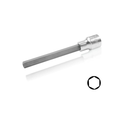 Головка торцевая с шестигранной вставкой HEX 6 мм, L=140 мм, 1/2"DR TOPTUL