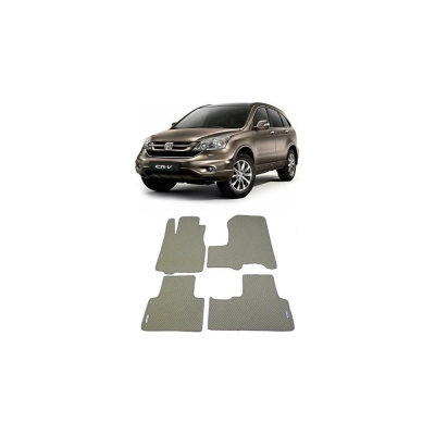 Ковры в салон автомобиля Eva Smart для honda cr-v iii 2006-2012, эва сота, черные c черной окантовкой