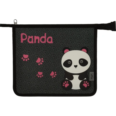 Папка для тетрадей Panda,А5, молния, пластик, ПТ-735