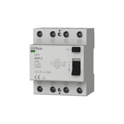 Устройство защитного отключения Fibox (УЗО) NFI4 40/03