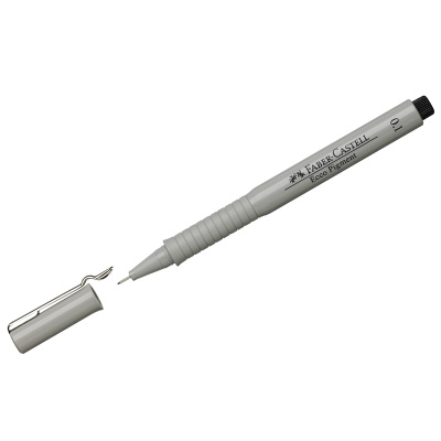 Капиллярная ручка Faber-Castell Ecco Pigment черная, 0.1 мм