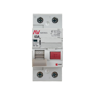 Устройство защитного отключения EKF DV AVERES rccb-2-63-30-ac-av