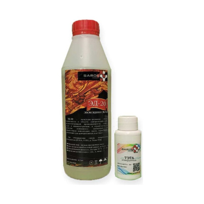 Эпоксидная смола Saros Polymer ЭД-20 500 г + тэта 50 г