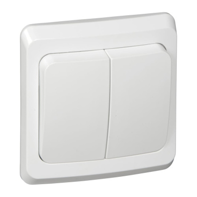 Двухклавишный выключатель Systeme Electric Этюд BC10-006B