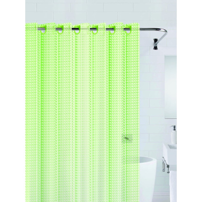 Штора для ванной комнаты Bath Plus 3D зеленый, 180х200