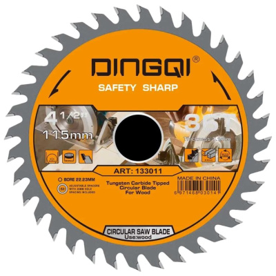 Диск пильный по дереву DINGQI СТАНДАРТ 115x22.2 мм