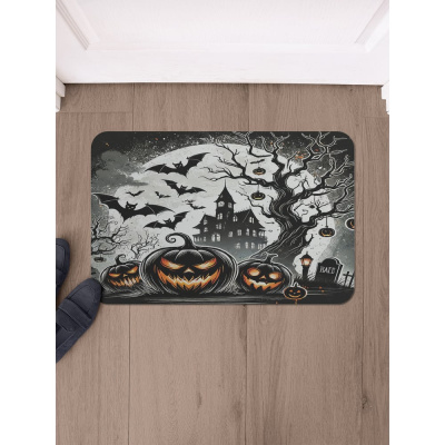 Коврик в прихожую JoyArty прямоугольный Ночь страха 58x38 см