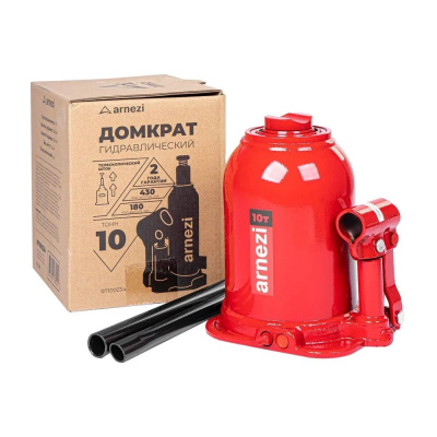 Домкрат гидравлический бутылочный двухштоковый ARNEZI 10 т, 180-430 мм