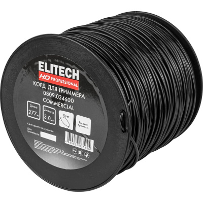Леска 0809.034600 (круг,3,0мм,277м) HD Elitech