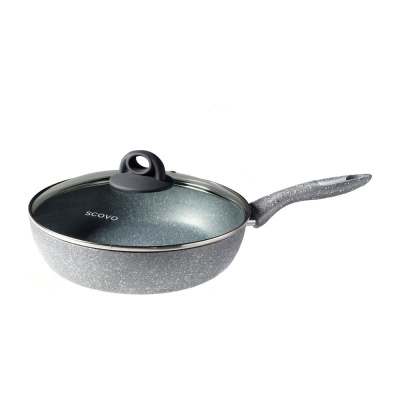 Сотейник SCOVO Stone Pan диаметр 260 мм стеклянная крышка