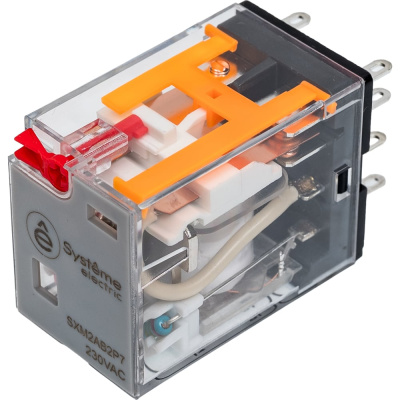 Реле Systeme Electric 12A 2CO 230VAC тест кнопка LED SXM2AB2P7