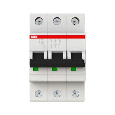 Автоматический выключатель ABB S203 3P 25А 6kA