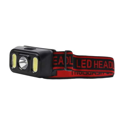Фонарь налобный акк Camelion LED53417 3,7В, черный, XPE+2 x COB, 3 Вт, 5 реж, Type-C, бокс