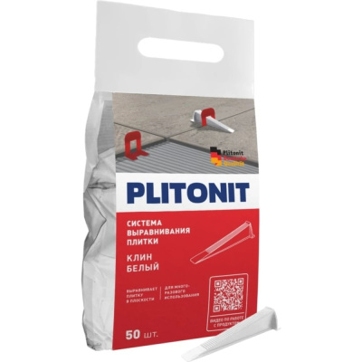 Клин PLITONIT SVP-PROFI белый, 50 шт. в пакете, 30 пакетов в коробке.