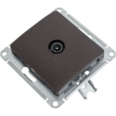 Механизм одиночной TV розетки Systeme Electric Glossa 1DB шоколад