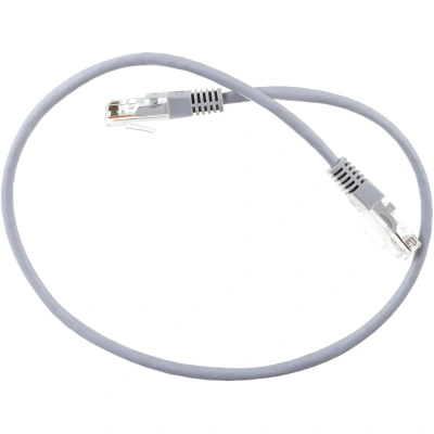 Патч-корд TWT TWT-45-45-0.5-GY UTP кат.5e, 0.5 м, серый