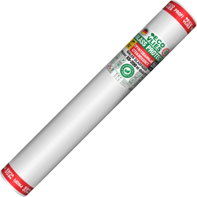 Малярный грунтованный стеклохолст ECOVLIES XS-200 плотностью 200 г/м2 намотка 25 м/п для защиты и подготовки